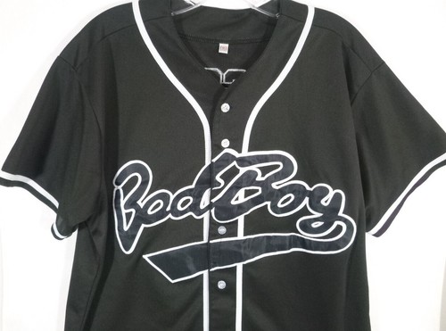 Camiseta deportiva de béisbol Notorious B.I.G Biggie-Bad Boy Records, abotonada-mediana para hombre - Imagen 4 de 6