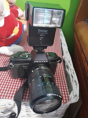 pentax p30n Kamera + Pentax-A Objektiv + Vivitar Auto Thyristor 2800 Blitz
