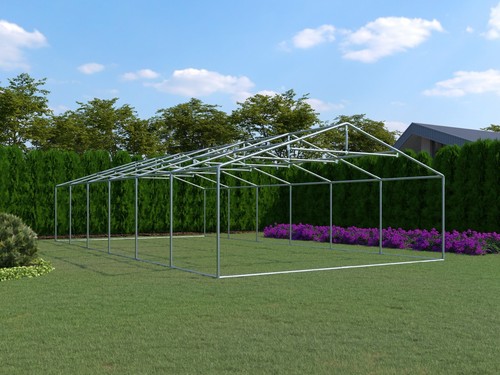 Partyzelt 6x12m Festzelt 100% Wasserdicht weiß Bodenrahmen 550g PVC AKTION NEU - Bild 14 von 14