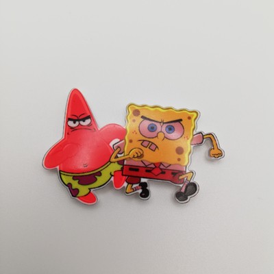 Spongebob Schwammkopf Pin Anstecker - Spongebob und Patrick Design 2