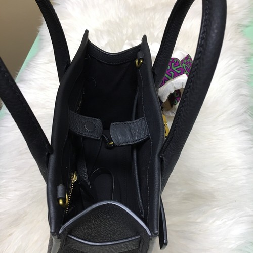 TORY BURCH Gemini Link Black Leather Small Tote Bag - Picture 8 of 11