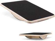 Yes4All 350LBS Professional Wooden Balance Board for Physical 30D, A. Black 