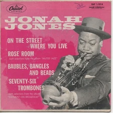 JONAH JONES QUARTET on the street where you live 1958 US CAPITOL MONO EP