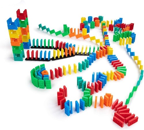 Multicolor Kinetic Dominoes Kit - 331pcs for Chain Reaction Adventures - Picture 5 of 9