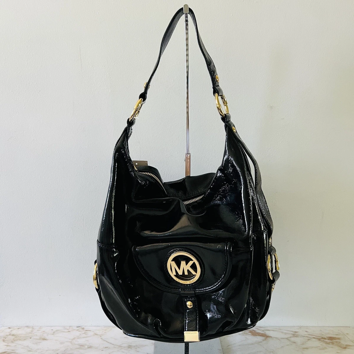 Black MICHAEL KORS Patent Leather Shoulder Bag