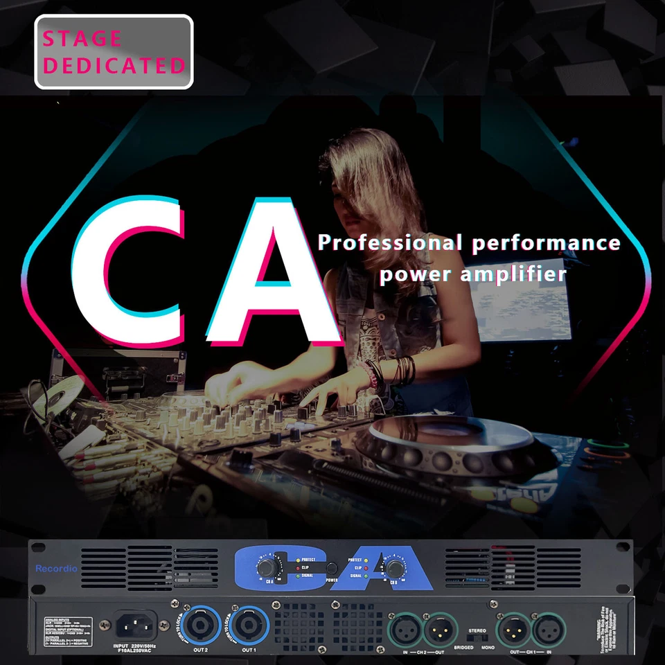 CA-450 2 Channel 1800W Digital Power Amplifier 2x900watt Class-D Bridge Function - image 2 of 4