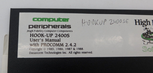 HOOK-UP 2400SE 5.25" Floppy Disks & User's Manual computer software vintage - Afbeelding 3 van 10