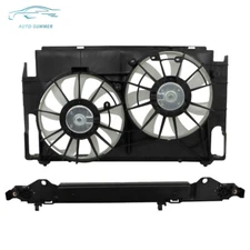 For Toyota RAV4 2013-2018 Black AC Dual Radiator Condenser Cooling Fan Assembly