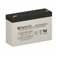 6V 7AH Sealed Lead Acid SigmasTek Battery
