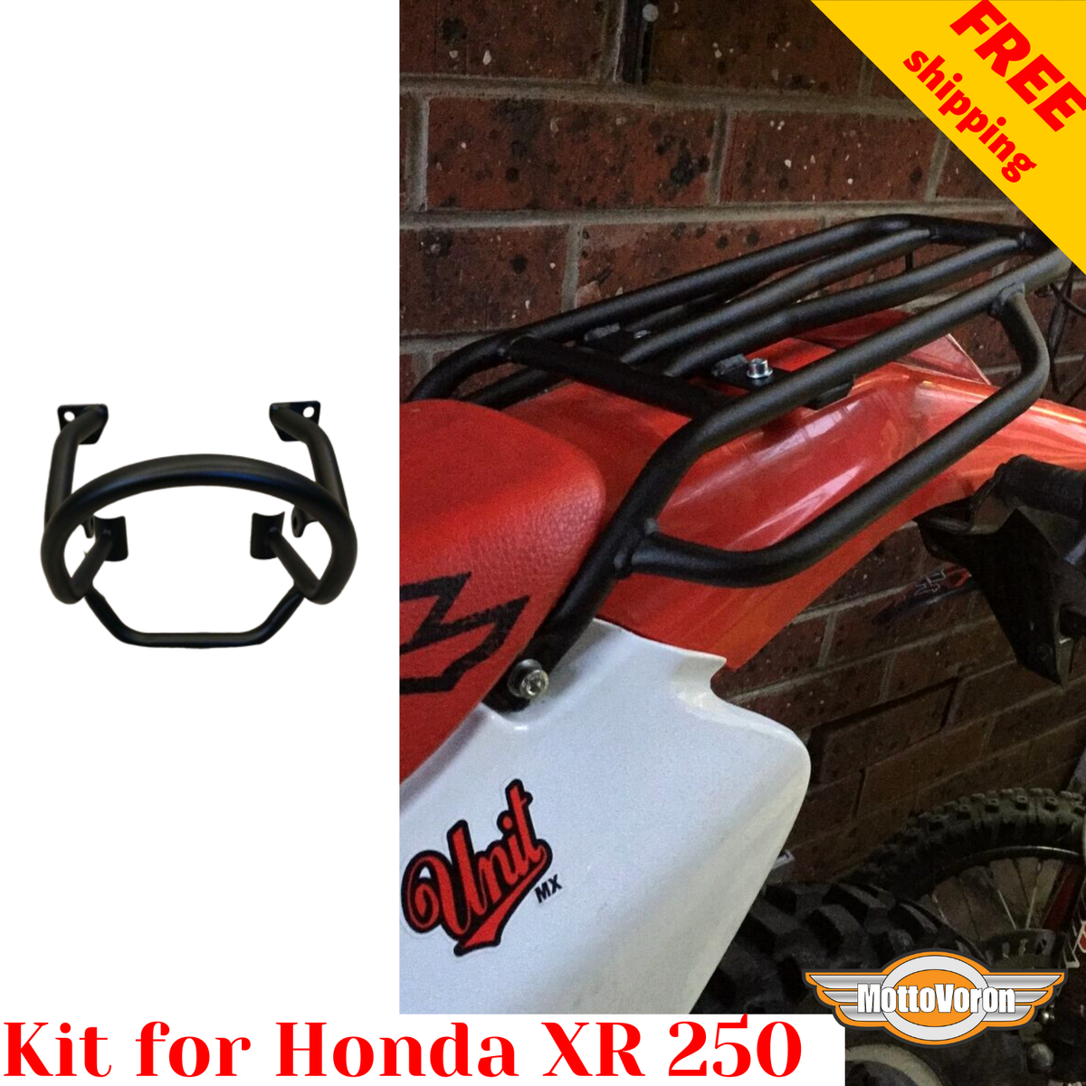 For Honda XR 250 Rear rack XR250R Headlight protector Guard XR 250