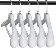 Plastic Extra Wide Suit Hangers, Pack of 15, Width: 17.7",Notched Shoulders 