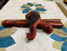 walking stick,,,,Wooden Walking Stick Cane Lion Head Palm Grip Ergonomic