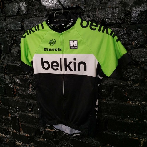SMS Santini Cycling Jersey Multicoloured Short Sleeve Belkin Mens Size XS - Picture 2 of 12