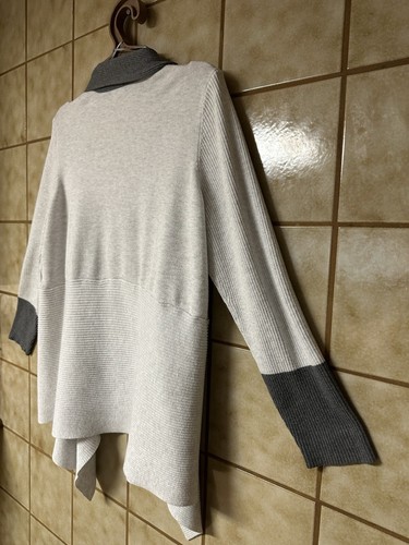 Verve Ami Women's Neutral Gray Boho Teachercore Lagenlook Cardigan Sweater 1X - Picture 9 of 10
