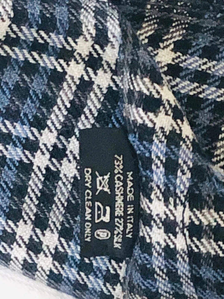 BUFANDA A CUADROS TOM FORD negra/blanca/azul Foto 4 de 4