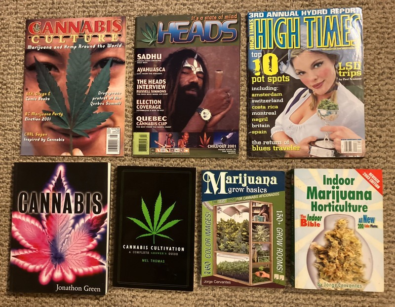 Lot of 7 Books & Magazines On Marijuana Culture & Growing