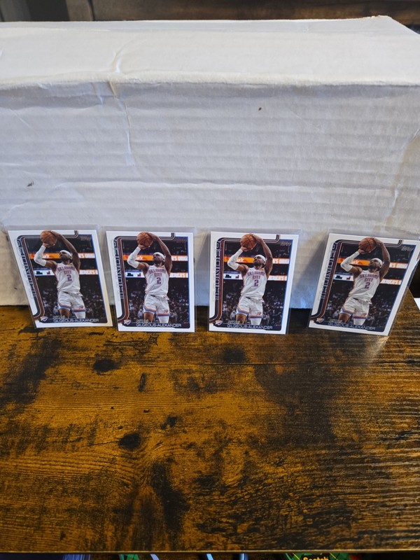 2025-2026 Topps Shai Gilgeous-Alexander Card Lot. (4 Cards). #115