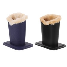 2 Pcs Soft Plush Lined PU Eyeglasses Holder Stand For Bedside Table