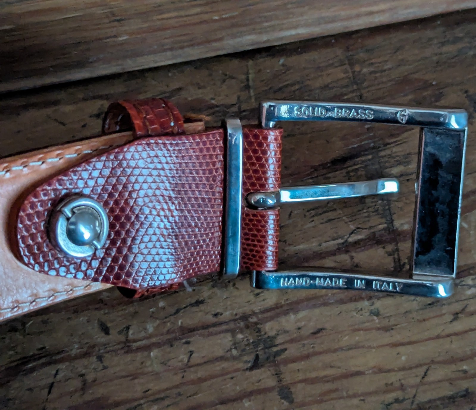 LEN Lifestyle Brown JAVA / Ring LIZARD Leather Sz… - image 3