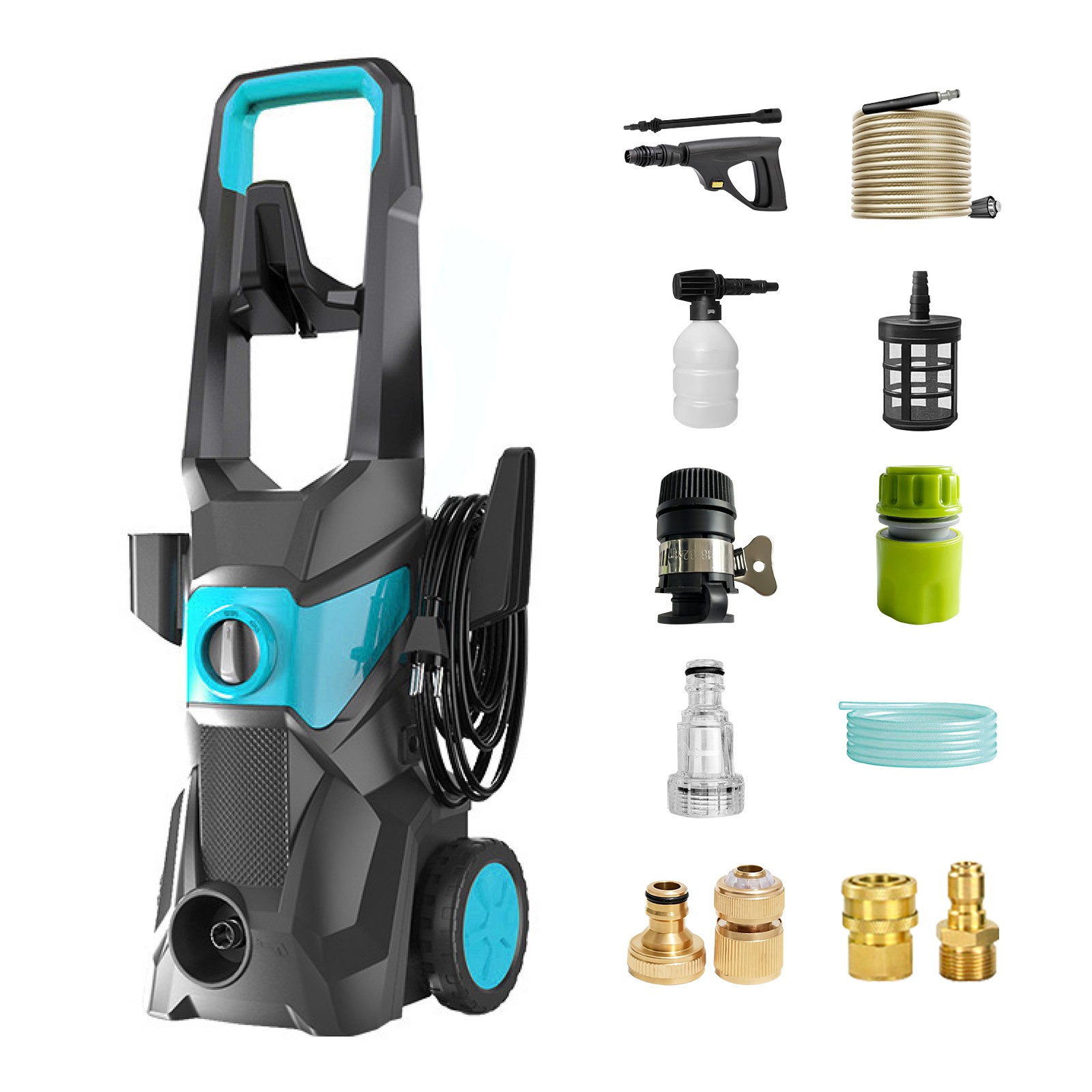 Electric Pressure Washer,150 Bar High Pressure Washer 480L/H Flow Rate 20m Hose