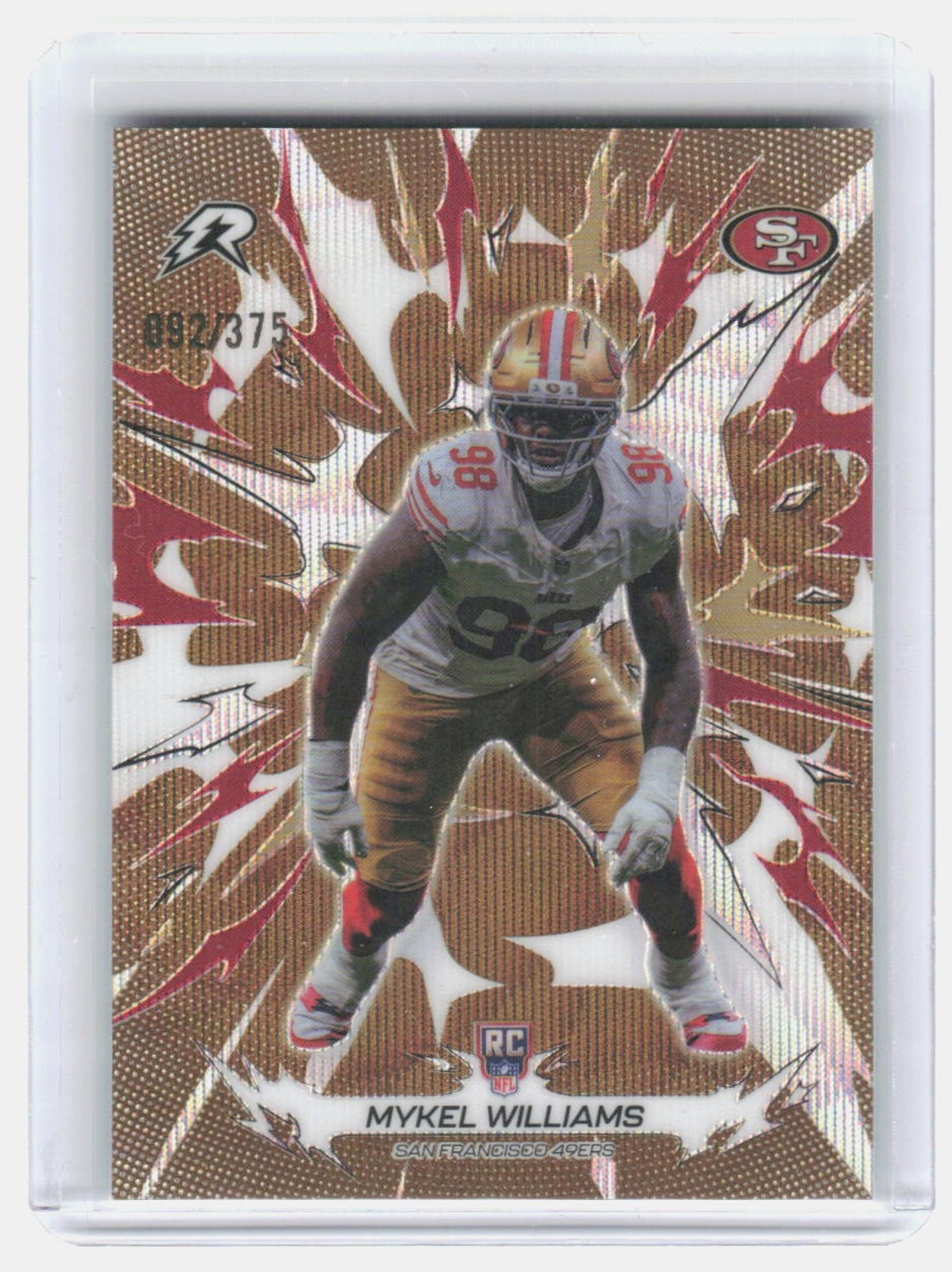 2025 Topps Resurgence Mykel Williams #184 Bronze Surge Refractor 92/375 RC 49ers