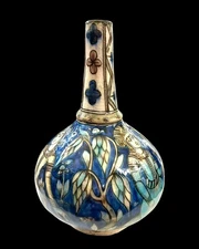 Persian Qajar Period Antique Pottery Gulabdan Vase