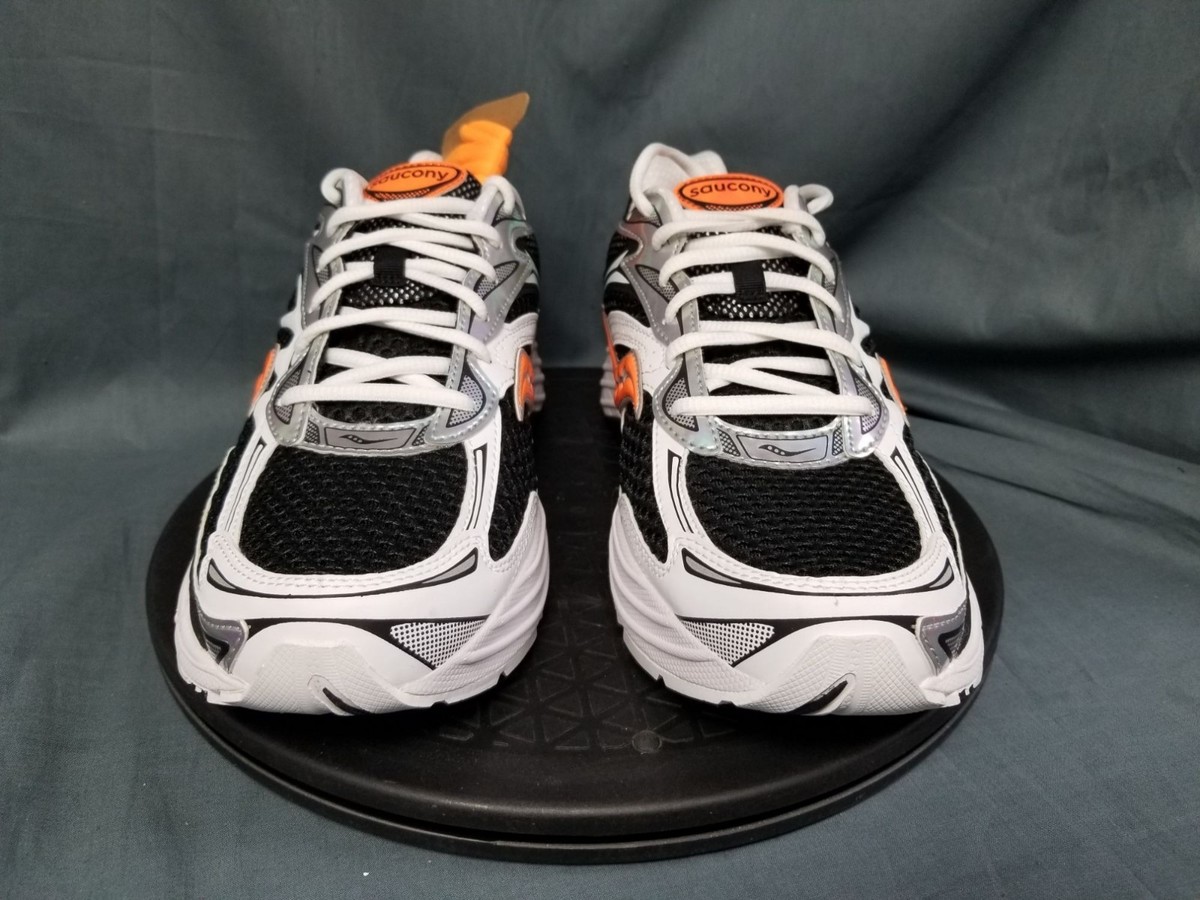 Saucony ProGrid Omni 9 Speed Shades White/Black/Orange Men display picture 1