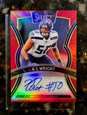 2019 Panini Select KJ Wright Red Prizm Auto SP /75
