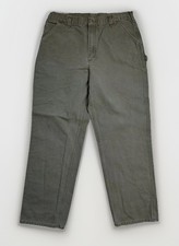 Vintage Carhartt Canvas Pants Carpenter Dungaree Green B11 MOS Men  s 38x34