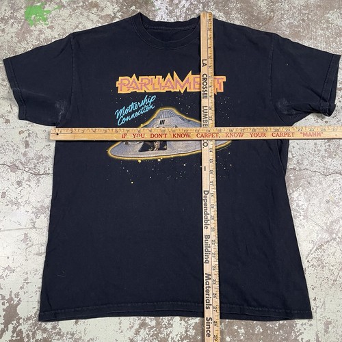 Vintage Y2K Parliament Funkadelic Mothership Connection T-Shirt Size Large Black - Picture 9 of 9