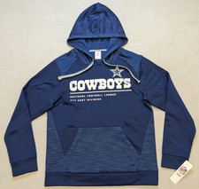 Dallas Cowboys Hoodie Mens Medium Blue Sweatshirt Fleece Lightweight New NFL
