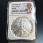 2022 Silver Eagle 1 Oz. Early Release NGC MS70 Trump U.S. Flag Label