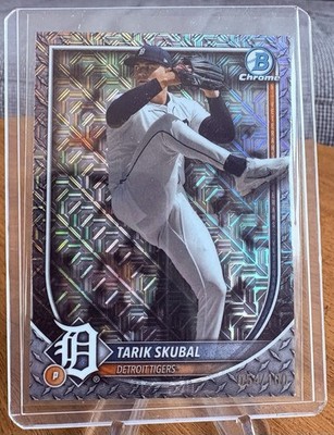 2025 Bowman Chrome Mega Tarik Skubal /100 Steel Metal Mojo Tigers