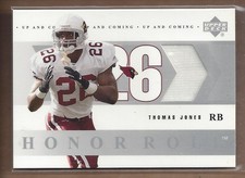 2002 Upper Deck Honor Roll Up and Coming #UCTJ Thomas Jones Jersey FB