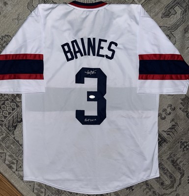 Harold Baines Signed Custom White Sox 1983 Jersey w/ HOF JSA WITNESS COA