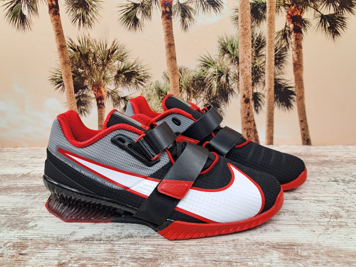 Nike Romaleos 4 Weightlifting Gym Lifting Shoes Black Red Men's