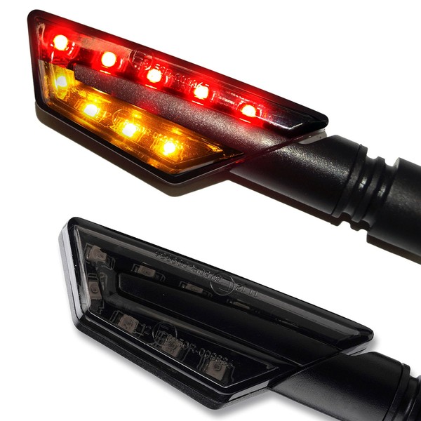 Motorrad LED Bremslicht RüCklicht Blinker Paco Motorrad Schwarz GetöNt 3In1-image
