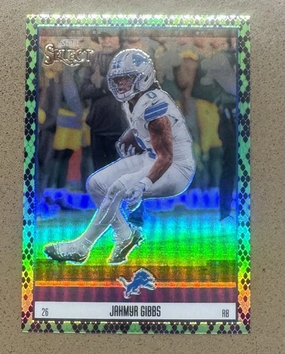 2025 Select Score Jahmyr Gibbs #4 Snake Skin Prizm 1/2 Detroit Lions