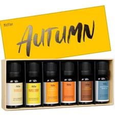 Fragrance Oils, Autumn Set of 6 Essential Oils for Diffusers for Home, Premiu...