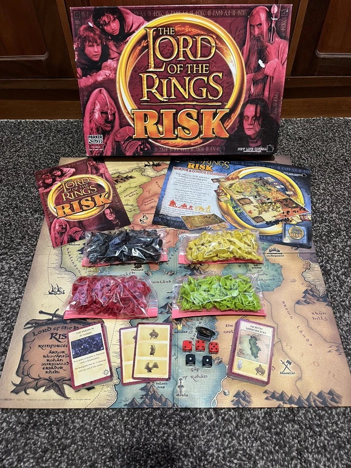 Lord Of The Rings Risk Board Game by Parker 100% Complete Good Used Condition - Image 2 of 4