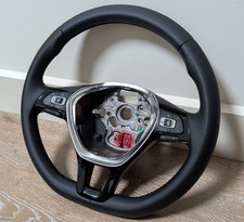 Produktbild - NEU LEDERLENKRAD VW AMAROK T6 MAN TGE Crafter Golf MK7 VII Abgeflacht Unten