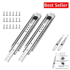34 Inch Stainless Steel Drawer Slides - 500 Lb Capacity, Easy Install Design