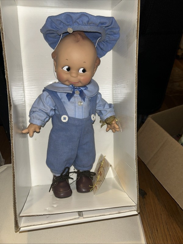 Effanbee Kewpie Little Boy Blue Play Doll 12" Outfit Shoes Plastic New With Box.