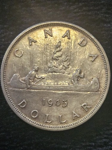 1945 canadian silver dollar - EF+