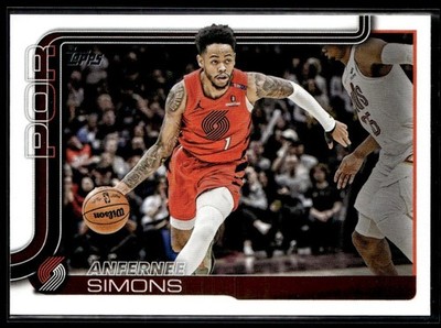 2025-26 TOPPS ANFERNEE SIMONS PORTLAND TRAIL BLAZERS #123