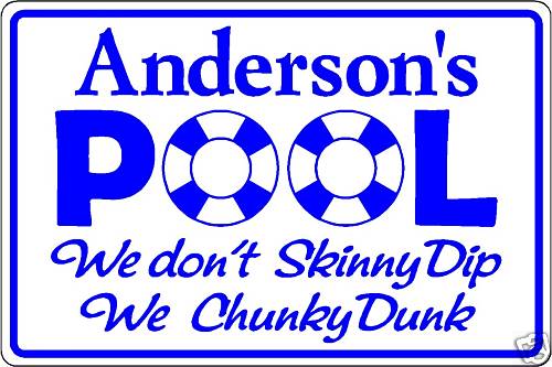 18" aluminum indoor outdoor swimming POOL SIGN signs - Picture 1 of 1
