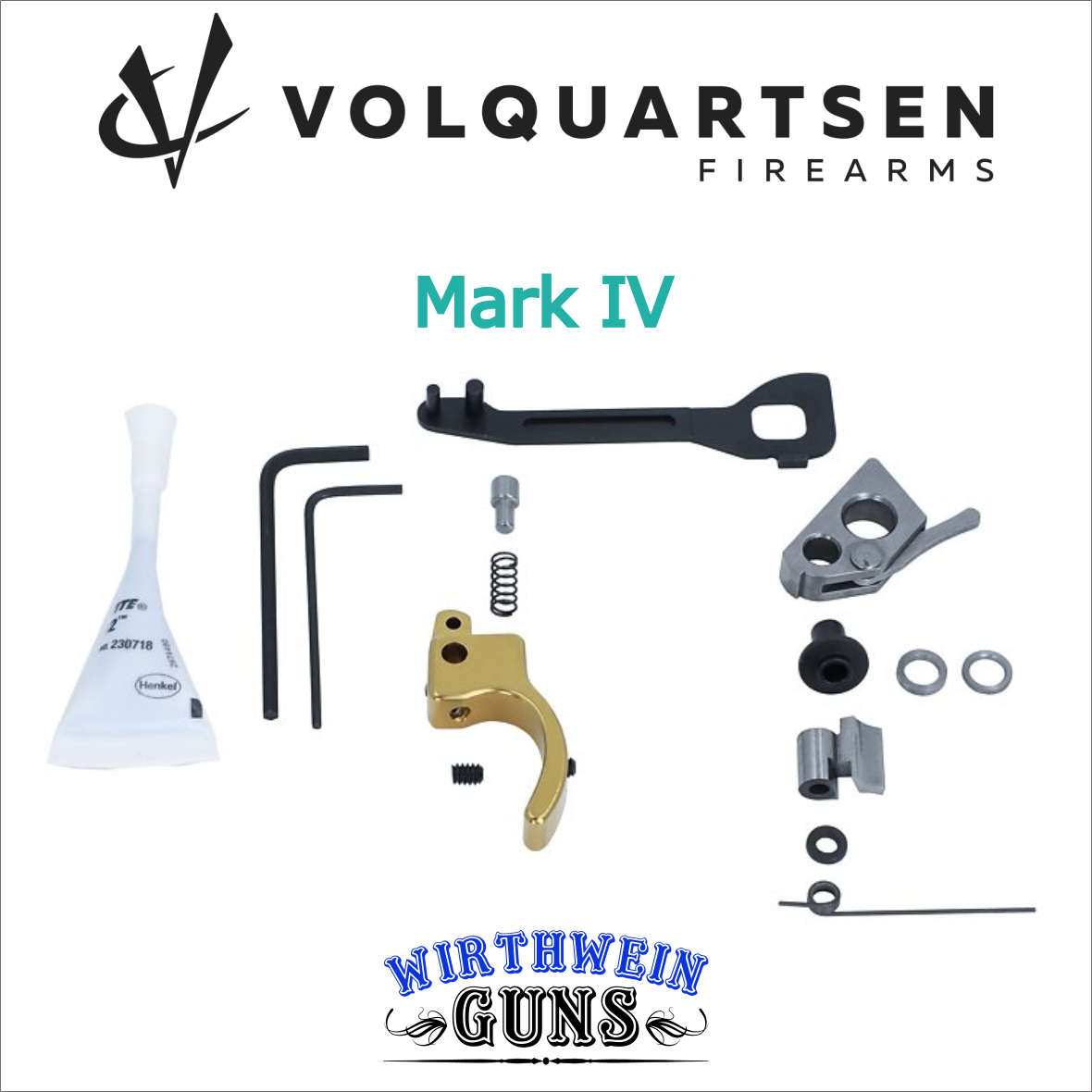 VOLQUARTSEN Ruger Mark 4 Accurizing Kit Gold Trigger IV MK, 22/45