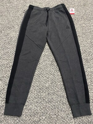 Reebok Mens Momentum Double Knit Jogger -Charcoal- Size XL-Slim- Brand New w Tag