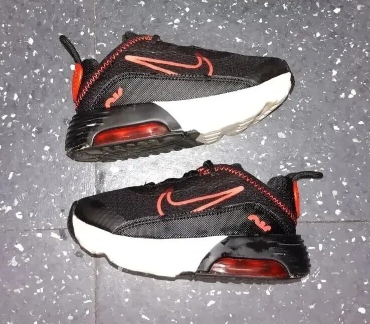 Nike Air Max 270 Black Red Sneakers Trainers Unisex Size 6.5 Active Walking Park image 10