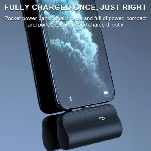 LED Mini Portable Charger 10000mAh Power Bank USB C Charging For iPhone NEW - Picture 11 of 13